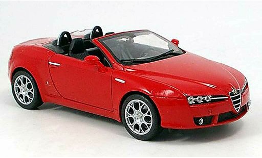 Alfa Romeo Spider Brera cabriolet 1/18 Welly rot decapote 2007 modellautos