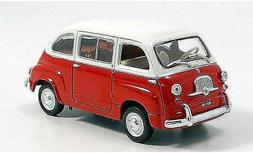 Fiat 600 Multipla 1/43 Norev rot-weiss 1963 modellautos
