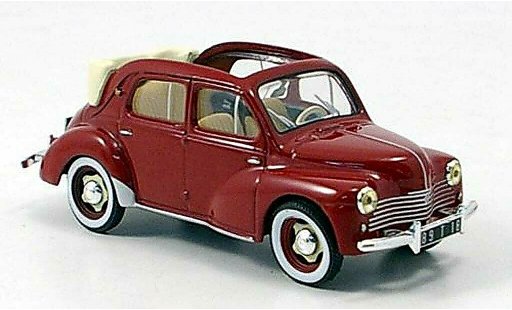 Renault 4CV Cabriolet 1/43 Hachette Decouvrable rot 1952 modellautos