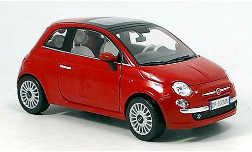 Fiat 500 Base 1/18 Mondo Motors New rot 2007 modellautos