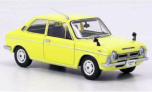Subaru FF Sports 1/43 Ebbro 1 1100 gelb 1969 modellautos