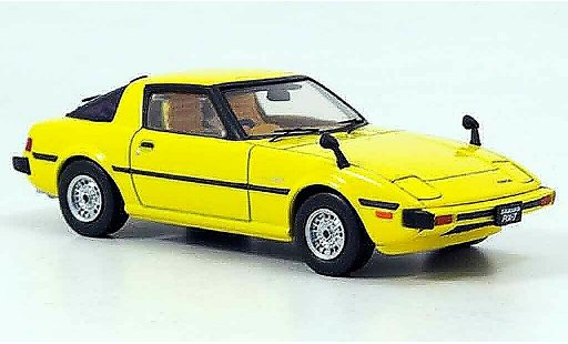 Mazda RX7 1978 1/43 Ebbro Savanna gelb modellautos