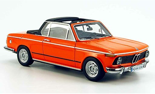 Bmw 2002 Cabriolet Baur 1/43 Neo Tii (E 10) Cabrio orange 1974 modellautos