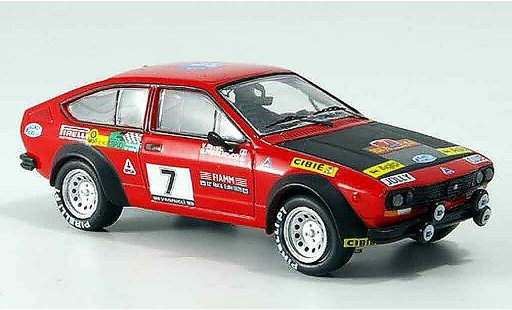 Alfa Romeo Alfetta gtv 2.0 1/43 M4 V no.7 rallye elba 1979 modellautos