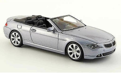 Bmw 635 cabriolet 1/43 Minichamps E64 d Cabrio grau metalliseegrau 2006 modellautos