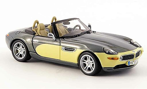 Bmw Z8 roadster 1/43 Minichamps grau beige geoffnetes Verdeck 1999 modellautos
