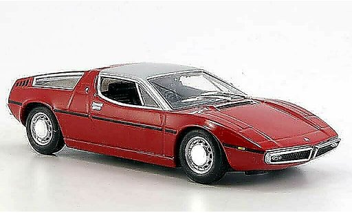 Maserati Bora Base 1/43 Minichamps rot/grau 1972 modellautos