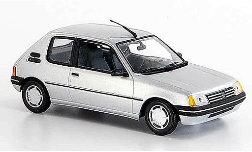 Peugeot 205 Base 1/43 Minichamps grau metallisee 1990 modellautos