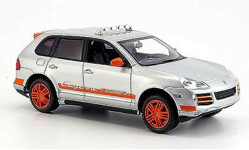 Porsche Cayenne Base 1/43 Minichamps Transsyberia grau metallisee orange 2007 modellautos