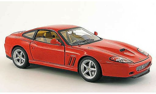 Ferrari 575 M 1/18 Hot Wheels Elite rot mit braunem interieur modellautos