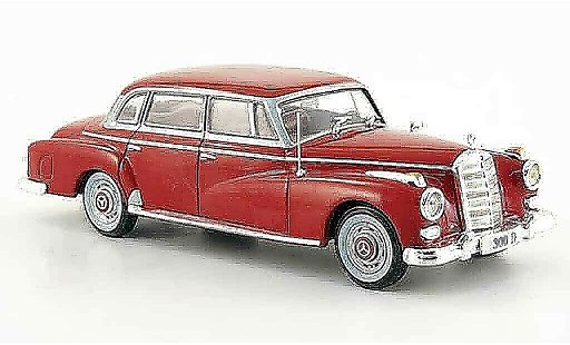Mercedes 300 Base 1/43 WhiteBox Limousine rot 1957 modellautos