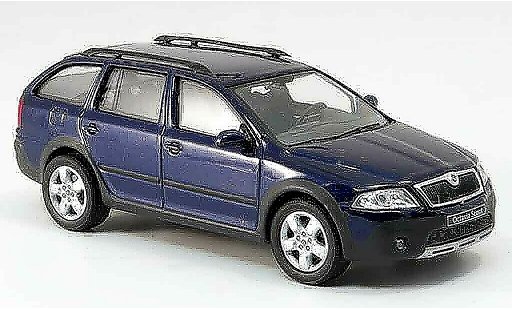 Skoda Octavia Combi 1/43 Abrex scout blau modellautos