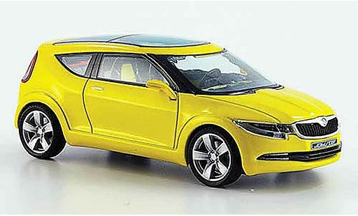 Skoda Joyster Concept Car 1/43 Abrex gelb modellautos