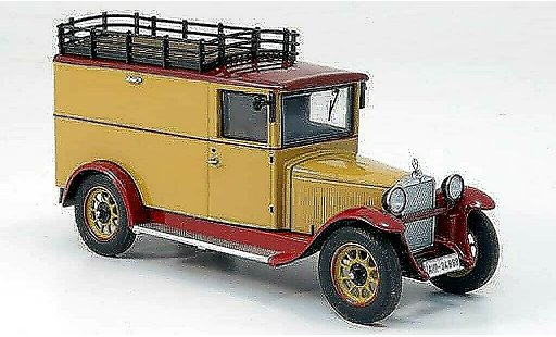 Mercedes L1000 Kastenwagen 1/43 Premium ClassiXXs Express braun avec Gepacktrager modellautos