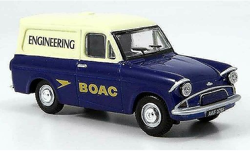 Ford Anglia Van 1/43 Oxford blau weiss BOAC Engineering modellautos