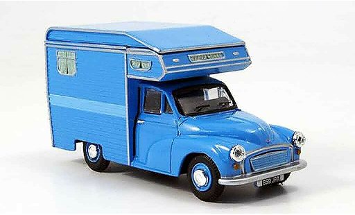 Morris Minor Van 1/43 Oxford Camper blau Wohnmobil modellautos