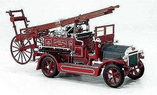 Dennis N Type pompiers 1/43 Yat Ming rot Feuerwehr modellautos