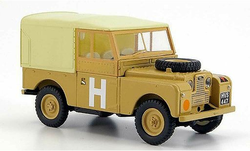 Land Rover 88 Series I 1/43 Oxford 1 sandfarben Militar Kasten modellautos