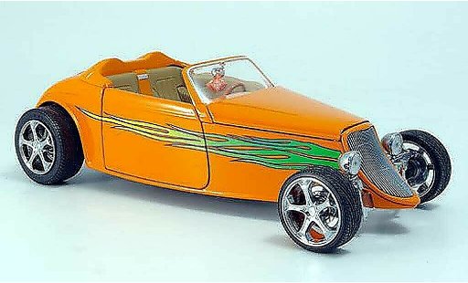 Ford Hot Rod 1933 1/18 Yat Ming cabrio orange gr&Atilde;&frac14;ne flammen offen modellautos