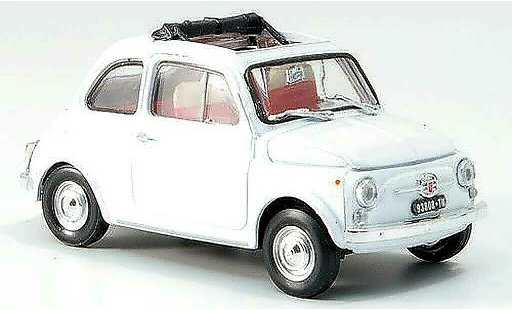 Fiat 500 F 1/43 Brumm weiss geoffnetes Faltdach 1965 modellautos