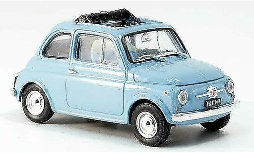 Fiat 500 F 1/43 Brumm himmelblau geoffnetes Faltdach 1965 modellautos