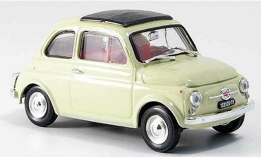 Fiat 500 F 1/43 Brumm creme avec capote Faltdach 1965 modellautos