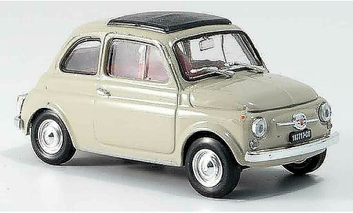 Fiat 500 F 1/43 Brumm sandbeige avec capote Faltdach 1965 modellautos