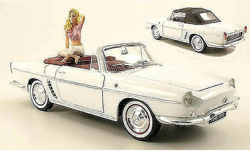 Renault Floride Base 1/18 Norev weiss 1958 avec figurine de b.bardot et capote de toit amovible modellautos