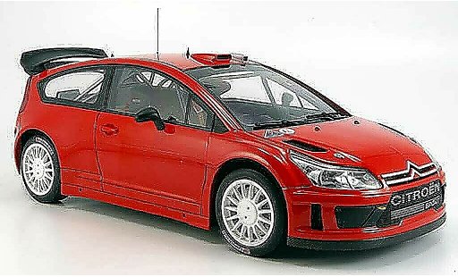 Citroen C4 WRC 1/18 Autoart rot plain body version modellautos