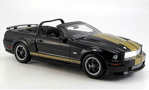 Shelby GT GT-H 1/18 Shelby Collectibles h cabrio schwarz avec bandes or 2006 modellautos