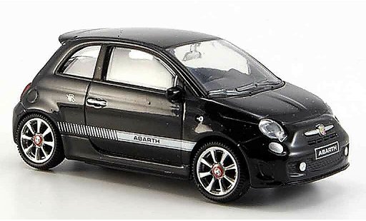 Fiat 500 Abarth 1/43 Mondo Motors New Abarthschwarz 2007 modellautos