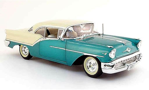 Oldsmobile Super 88 Base 1/18 Highway 61 gr&Atilde;&frac14;n weiss 1957 modellautos