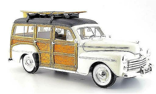 Ford Woody Woody Wagon 1/18 Yat Ming weiss 1948 modellautos
