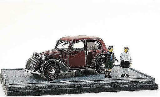 Fiat 1100 Nuova Balilla 1/43 Brumm avec 2 Figuren modellautos