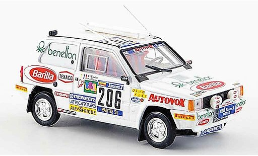 Fiat Panda 4x4 1/43 Brumm No.206 Rally Paris Dakar 1984 modellautos