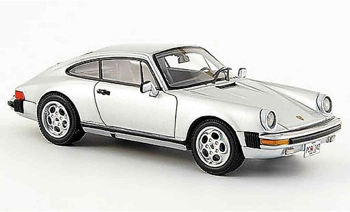 Porsche 911 Carrera 1/43 Neo Coupe grau metallisee USA Version 1985 modellautos