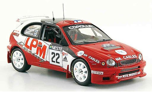 Toyota Corolla WRC 1/43 IXO no.22 rallye finland 2000 modellautos