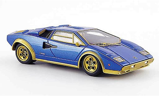 Lamborghini Countach LP 500 1/43 Look Smart s walterwolf blau mattor modellautos