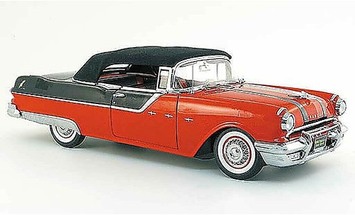 Pontiac Star Chief Convertible 1/18 Sun Star cabrio rot schwarz 1955 modellautos