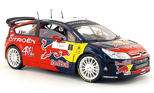 Citroen C4 WRC 1/18 Solido no.1 red bull s.loeb tour de corse 2008 modellautos