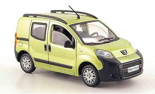 Peugeot Bipper Tepee 1/43 Solido gr&Atilde;&frac14;n 2008 modellautos