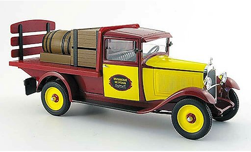 Citroen C4 1930 1/18 Solido pritsche brasseur rot/gelb mit ladegut modellautos