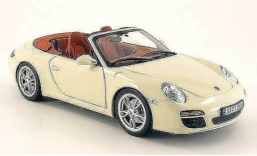 Porsche 911 Carrera 1/18 Norev cabriolet creme weiss 2008 modellautos
