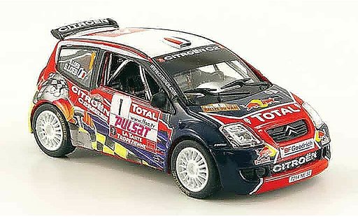 Citroen C2 S1600 1/43 Norev no.1 red bul rallye du var 2008 modellautos