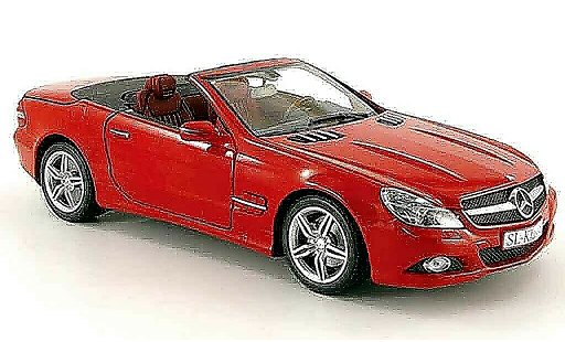 Mercedes Classe SL cabriolet 1/18 Minichamps (r230) rot 2008 modellautos