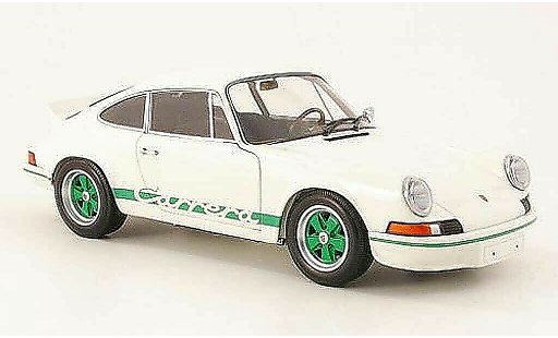 Porsche 911 RS 1/18 Minichamps carrera 27 weiss/gr&Atilde;&frac14;n 1972 modellautos