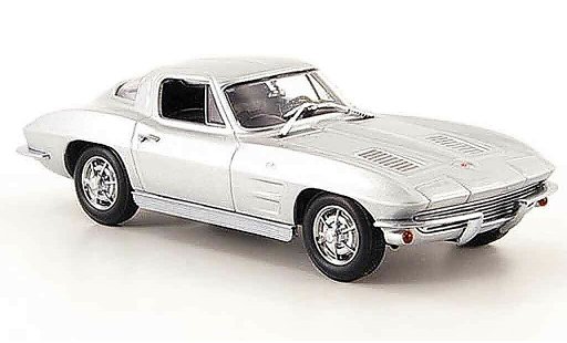 Chevrolet Corvette Coupe 1/43 Minichamps C2 Sport grau metallisee 1963 modellautos