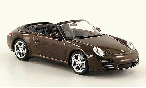 Porsche 911 4S 1/43 Minichamps Cabrio Carrera braun 2008 modellautos