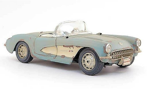 Chevrolet Corvette Convertible 1/18 Maisto C1 cabriolet blau als scheunenfund 1957 modellautos