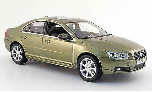 Volvo S80 Base 1/18 Powco gr&Atilde;&frac14;n 2007 modellautos